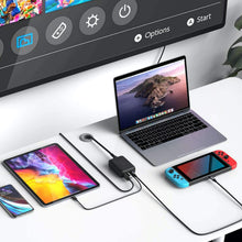 Load image into Gallery viewer, HyperDrive 60W USB-C Power Hub for Nintendo Switch — Power &amp; Connect Nintendo Switch or any USB-C Device to USB-A and 4K HDMI TV/Display
